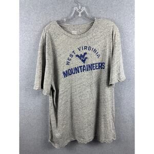 Captivating West Virginia Mountaineers Shirt Size 2XL Heather Gray Short Sleeve